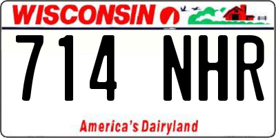 WI license plate 714NHR