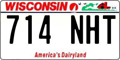 WI license plate 714NHT