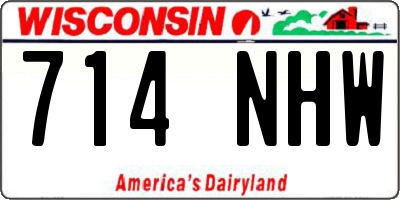 WI license plate 714NHW