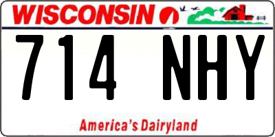 WI license plate 714NHY