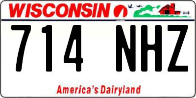 WI license plate 714NHZ