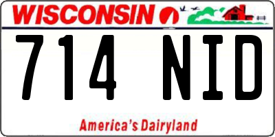 WI license plate 714NID