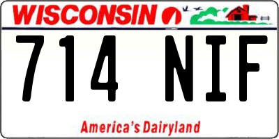 WI license plate 714NIF