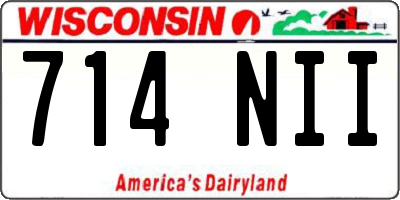 WI license plate 714NII