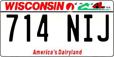 WI license plate 714NIJ