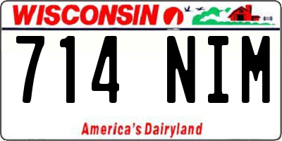 WI license plate 714NIM