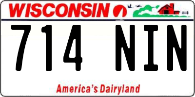 WI license plate 714NIN