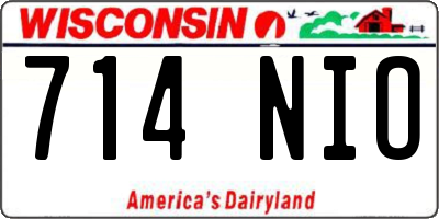 WI license plate 714NIO