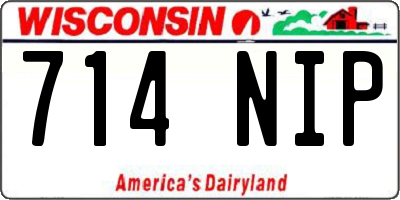 WI license plate 714NIP
