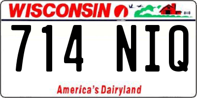WI license plate 714NIQ
