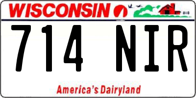 WI license plate 714NIR
