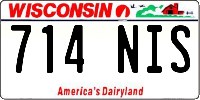 WI license plate 714NIS