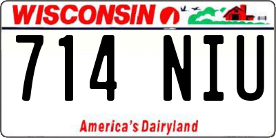 WI license plate 714NIU