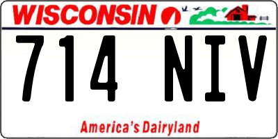 WI license plate 714NIV