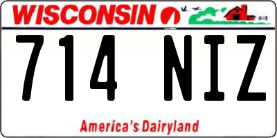 WI license plate 714NIZ