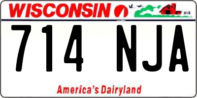 WI license plate 714NJA