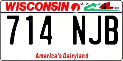 WI license plate 714NJB