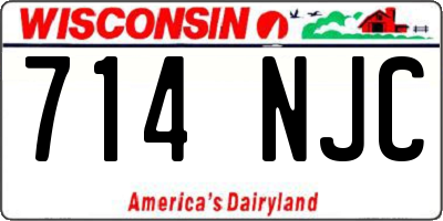 WI license plate 714NJC