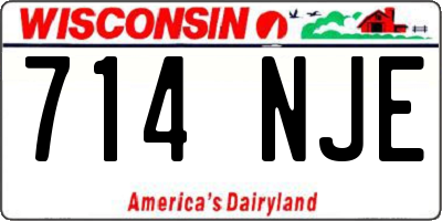 WI license plate 714NJE