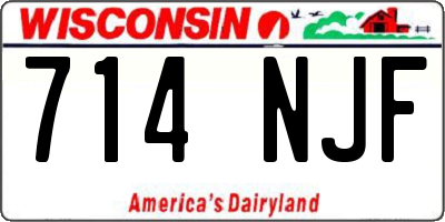 WI license plate 714NJF