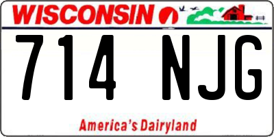 WI license plate 714NJG