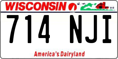 WI license plate 714NJI