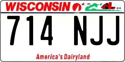 WI license plate 714NJJ