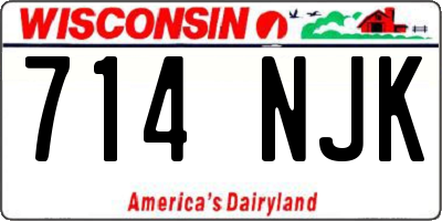 WI license plate 714NJK