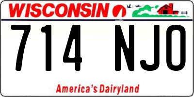 WI license plate 714NJO