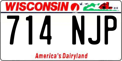 WI license plate 714NJP
