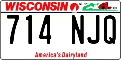 WI license plate 714NJQ