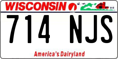 WI license plate 714NJS