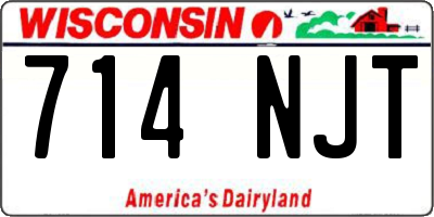 WI license plate 714NJT