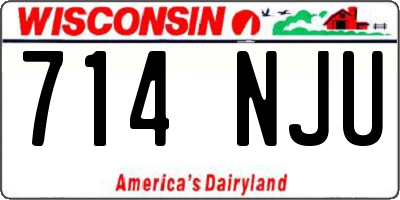 WI license plate 714NJU