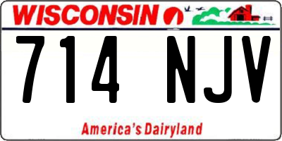 WI license plate 714NJV