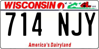 WI license plate 714NJY