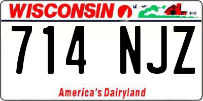 WI license plate 714NJZ