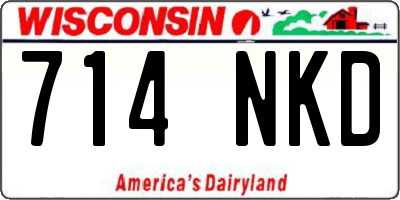 WI license plate 714NKD