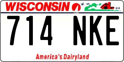 WI license plate 714NKE