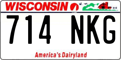 WI license plate 714NKG