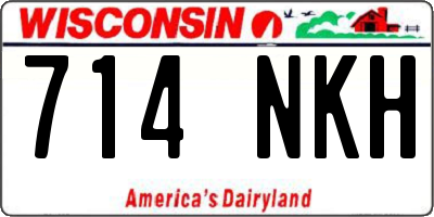 WI license plate 714NKH