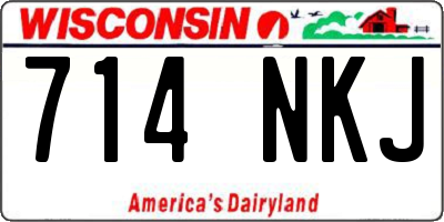 WI license plate 714NKJ
