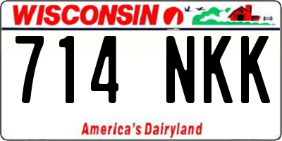 WI license plate 714NKK