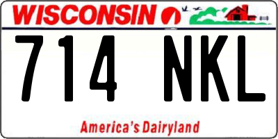 WI license plate 714NKL