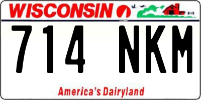 WI license plate 714NKM