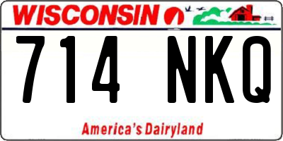 WI license plate 714NKQ