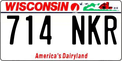 WI license plate 714NKR