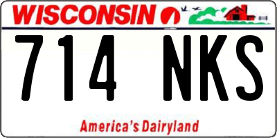 WI license plate 714NKS