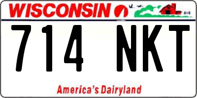 WI license plate 714NKT