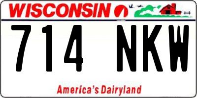 WI license plate 714NKW